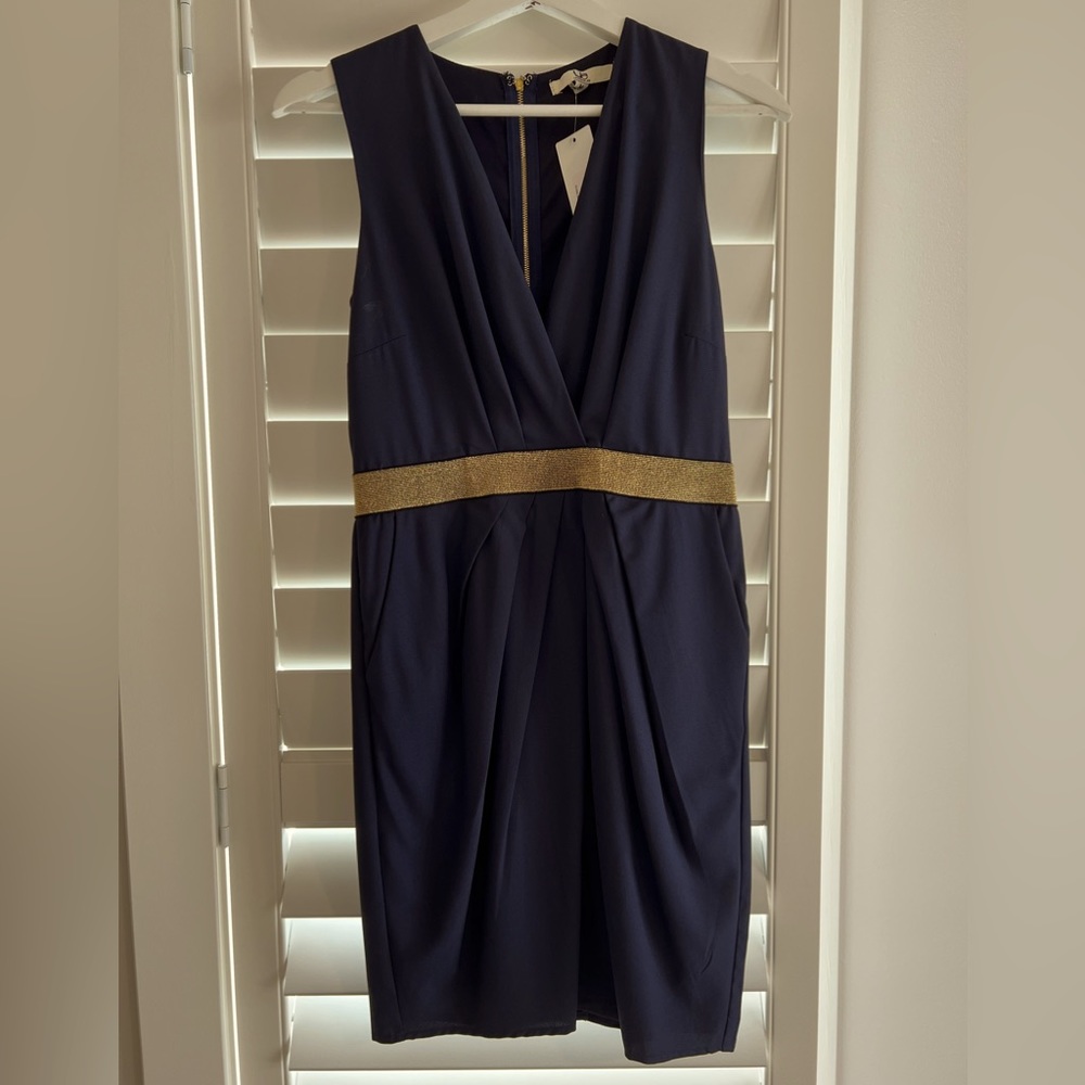 Ya Los Angeles navy and gold dress